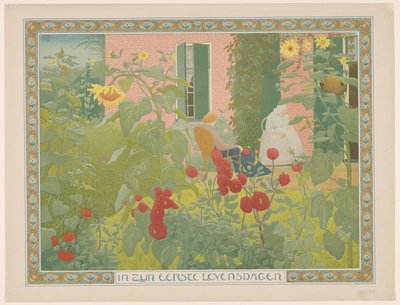 Due donne con bambino Nei suoi primi giorni di vita da Ferdinand Hart Nibbrig (signed by artist)