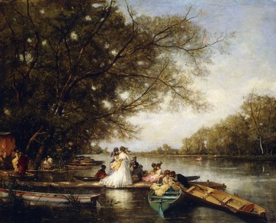 Festa in Barca sul Tamigi da Ferdinand Heilbuth