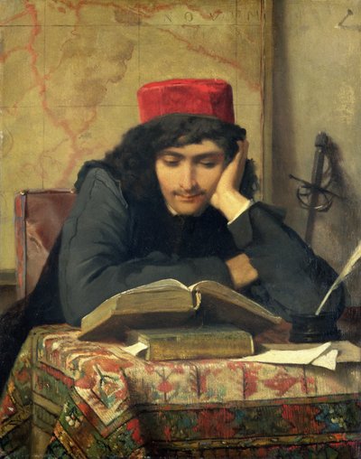 Il lettore, 1856 da Ferdinand Heilbuth