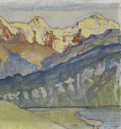Eiger, Mönch e Jungfrau da Beatenberg da Ferdinand Hodler