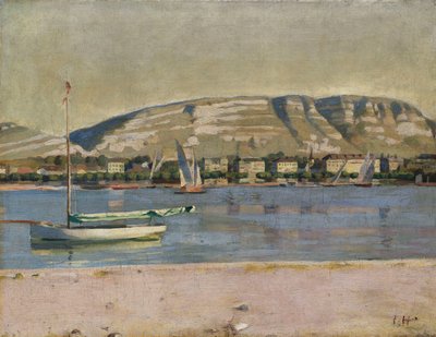 Porto di Ginevra e il Saleve, 1878 da Ferdinand Hodler