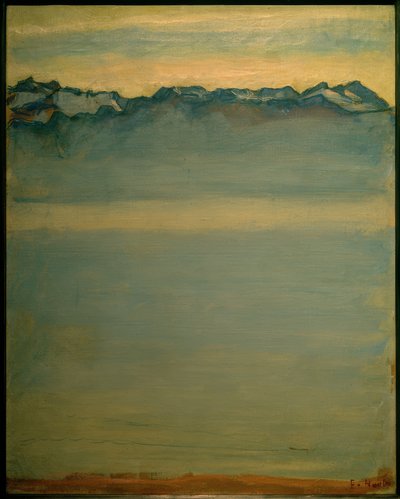 Lago di Ginevra con le Alpi savoiarde da Ferdinand Hodler