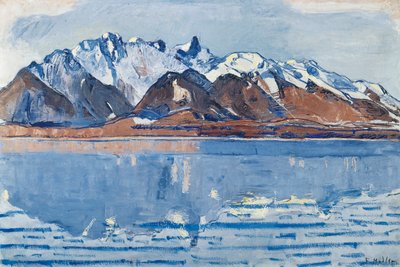 Lago di Thun con la Catena dello Stockhorn, c. 1913 da Ferdinand Hodler