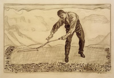 Mietitore nel campo da Ferdinand Hodler