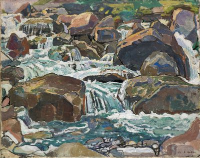 Ruscello di montagna vicino a Champéry da Ferdinand Hodler