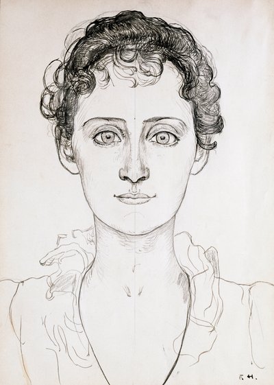 Ritratto di Berthe Hodler. Ritratto di Ferdinand Hodler (1853-1918) da Ferdinand Hodler