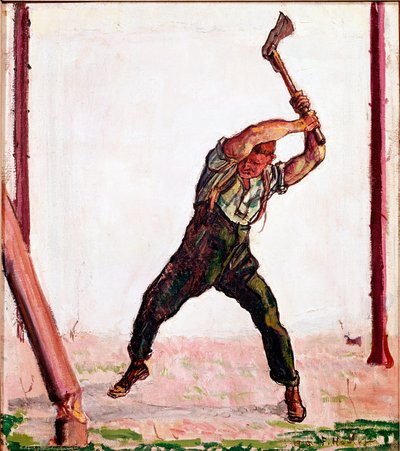 Il boscaiolo da Ferdinand Hodler