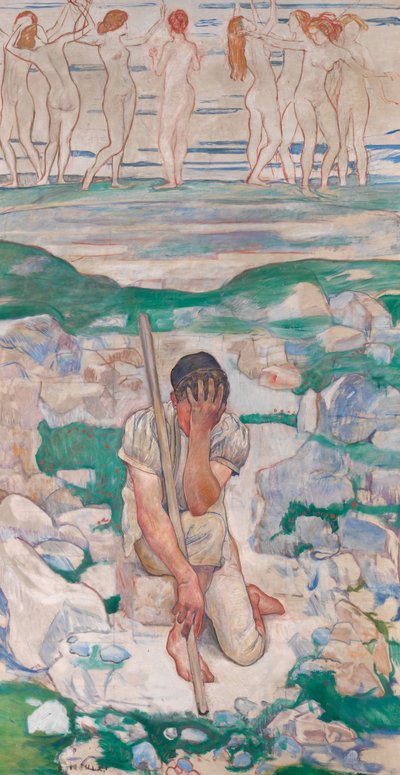 Il sogno del pastore Der Traum des Hirten, 1896 da Ferdinand Hodler