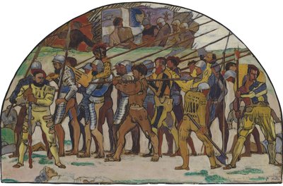 La ritirata da Marignano Variante, ca 1897 da Ferdinand Hodler
