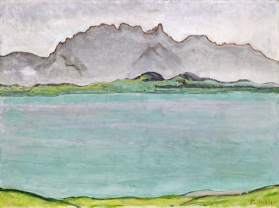 Le montagne di Stockhorn e il lago di Thun, 1911 da Ferdinand Hodler