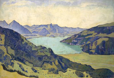 Vista del Lago di Thun da Breitlauenen da Ferdinand Hodler