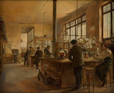 Laboratorio di Chimica Municipale, Prefettura di Polizia di Parigi, 1887 da Ferdinand Joseph Gueldry