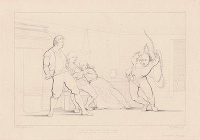 Una forma si è precipitata tra loro dal buio da Ferdinand Joubert, after George Elgar Hicks