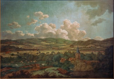 Vista da Aschaffenburg verso Goldbach da Ferdinand Kobell