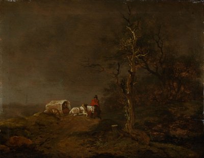 Paesaggio temporalesco con carro contadino da Ferdinand Kobell