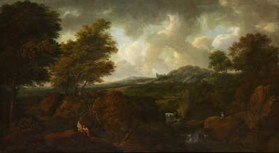 Paesaggio con cascata da Ferdinand Kobell