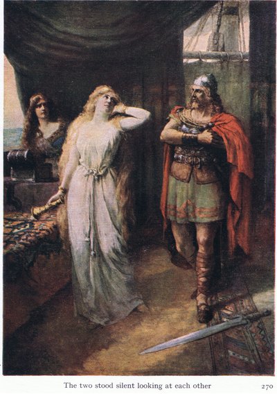 I due si guardarono, illustrazione da The Stories of Wagner