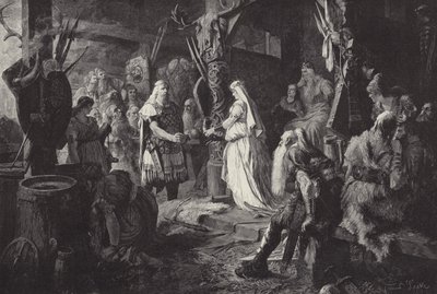 Frithjof nella sala del re Ring da Ferdinand Leeke
