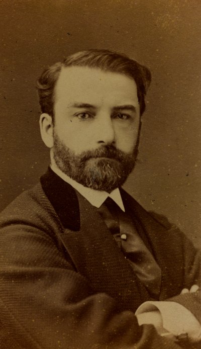 Ritratto di Léon Joseph Florentin Bonnat, pittore francese; carte de visite da Ferdinand Mulnier