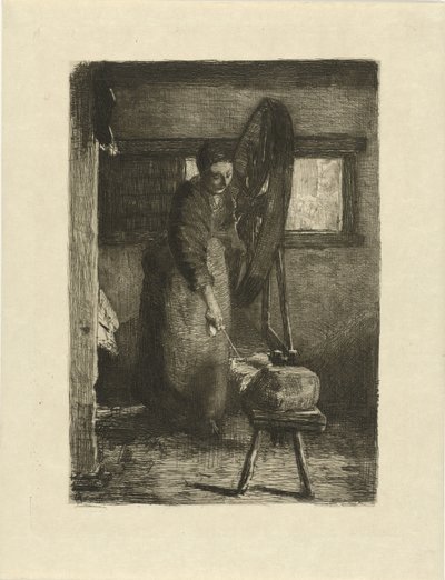 Filatrice al lavoro (Aan den arbeid) da Ferdinand Oldewelt