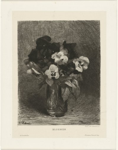 Violette in un vaso da Ferdinand Oldewelt