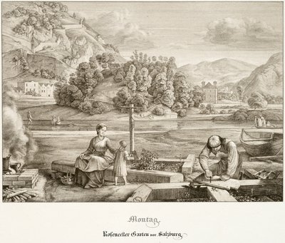 Lunedì: Giardino di Rosenecker prima di Salisburgo da Ferdinand Olivier