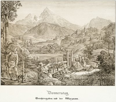 Giovedì: Berchtesgaden e il Watzmann da Ferdinand Olivier