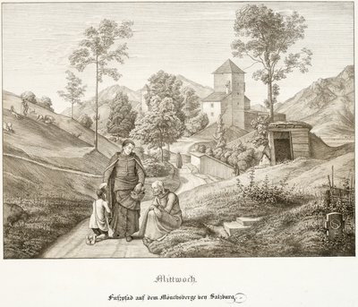 Mercoledì: Sentiero sul Mönchsberg vicino a Salisburgo da Ferdinand Olivier
