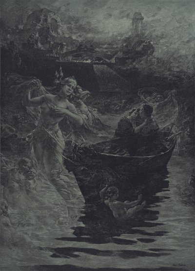Ein Traum (Un sogno) (incisione) da Ferdinand Pacher