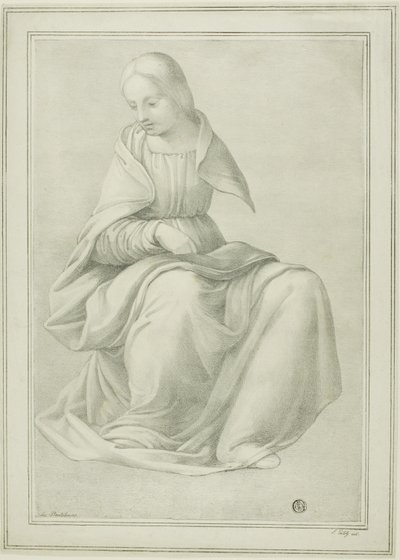 Studio per figura di donna seduta da Ferdinand Piloty