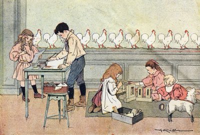 Giochi in casa in un giorno di pioggia, in Imagier de l