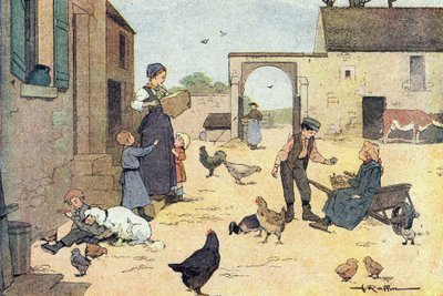 Assaggiandolo nel cortile della fattoria, in Imagier de l