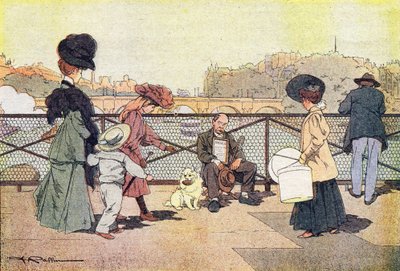 Il mendicante cieco sul ponte delle arti a Parigi, in Imagier de l