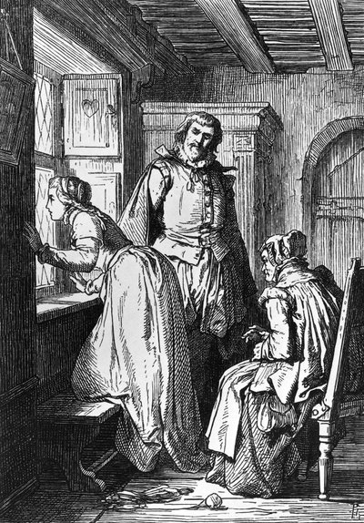Klaerchen in attesa di Egmont, illustrazione per Egmont, tragedia di Johann Wolfgang von Goethe, xilografia dopo disegno di Ferdinand Rothbart da Ferdinand Rothbart