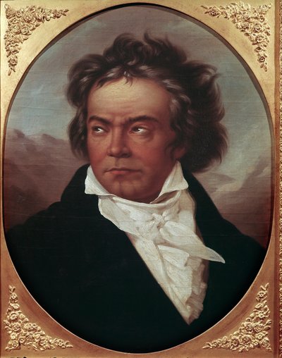 Ritratto del compositore tedesco Ludwig van Beethoven (1770-1827) all