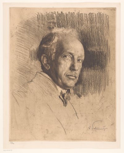 Ritratto di Richard Strauss da Ferdinand Schmutzer (signed by artist)