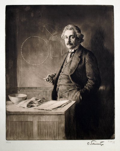 Ritratto di Albert Einstein da Ferdinand Schmutzer
