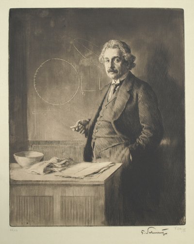 Ritratto di Albert Einstein 1879-1955, 1921 da Ferdinand Schmutzer
