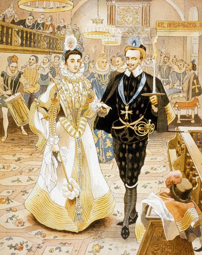 Re di Francia Enrico III e la danza della torcia da Ferdinand Sigismund Bac