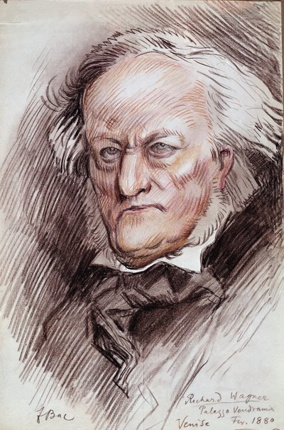 Ritratto di Richard Wagner da Ferdinand Sigismund Bac
