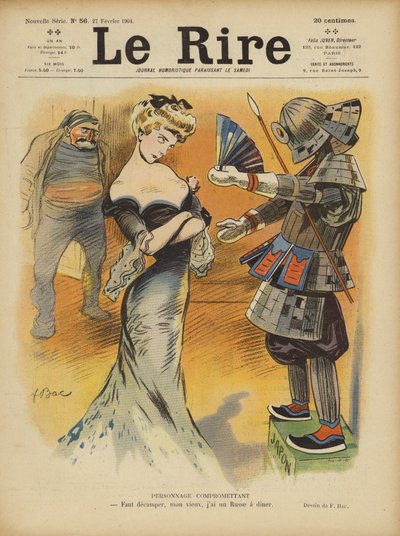 Satira sui rapporti della Francia con il Giappone mentre aumentavano le tensioni tra Giappone e Francia da Ferdinand Sigismund Bac