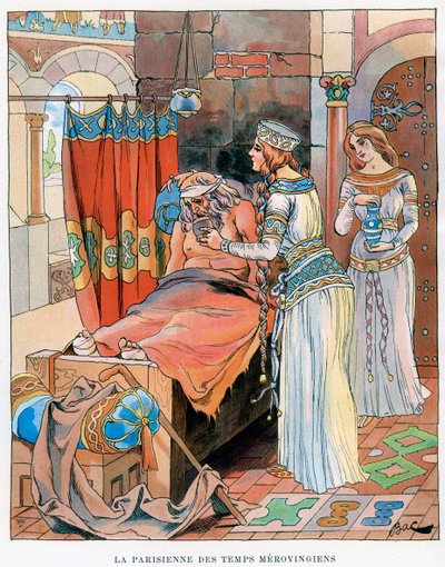 La donna parigina durante il periodo dei Merovingi, V-VIII secolo d.C. da Ferdinand Sigismund Bac