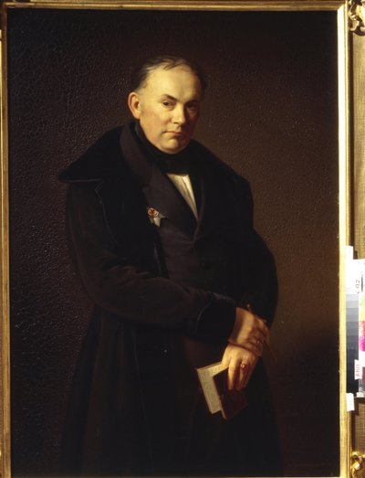 Ritratto del poeta Vasily Andreyevich Zhukovsky da Ferdinand Theodor Hildebrandt