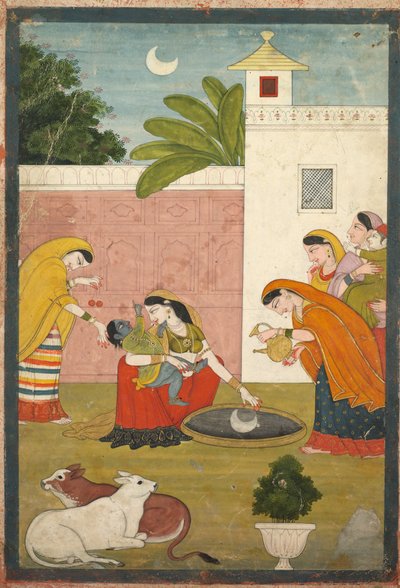 Krishna che raggiunge la luna da Ferdinand Tietz