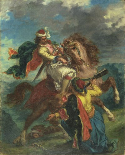 Un Turco si Arrende a un Cavaliere Greco, 1856 da Ferdinand Victor Eugene Delacroix