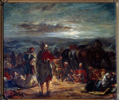 Accampamento arabo di notte da Ferdinand Victor Eugene Delacroix