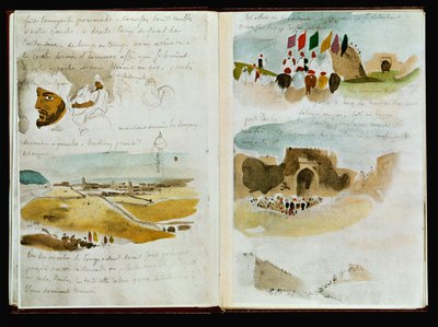 Carnets marocains - Arrivare a Meknes ... da Ferdinand Victor Eugene Delacroix