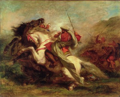 Collisione di cavalieri moreschi, 1843-44 da Ferdinand Victor Eugene Delacroix