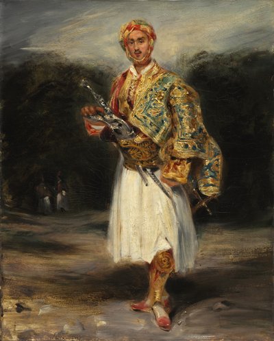 Conte Demetrius de Palatiano in costume Suliot, non datato da Ferdinand Victor Eugene Delacroix