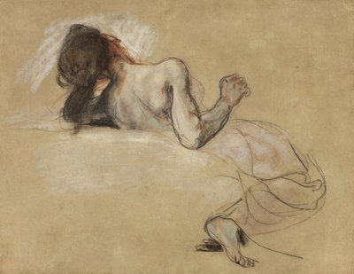 Donna accovacciata, 1827 da Ferdinand Victor Eugene Delacroix